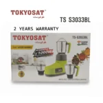 Tokyosat TS-S3033BL Mixer Grinder | 3-in-1 Stainless Steel Kitchen Blender & Grinder